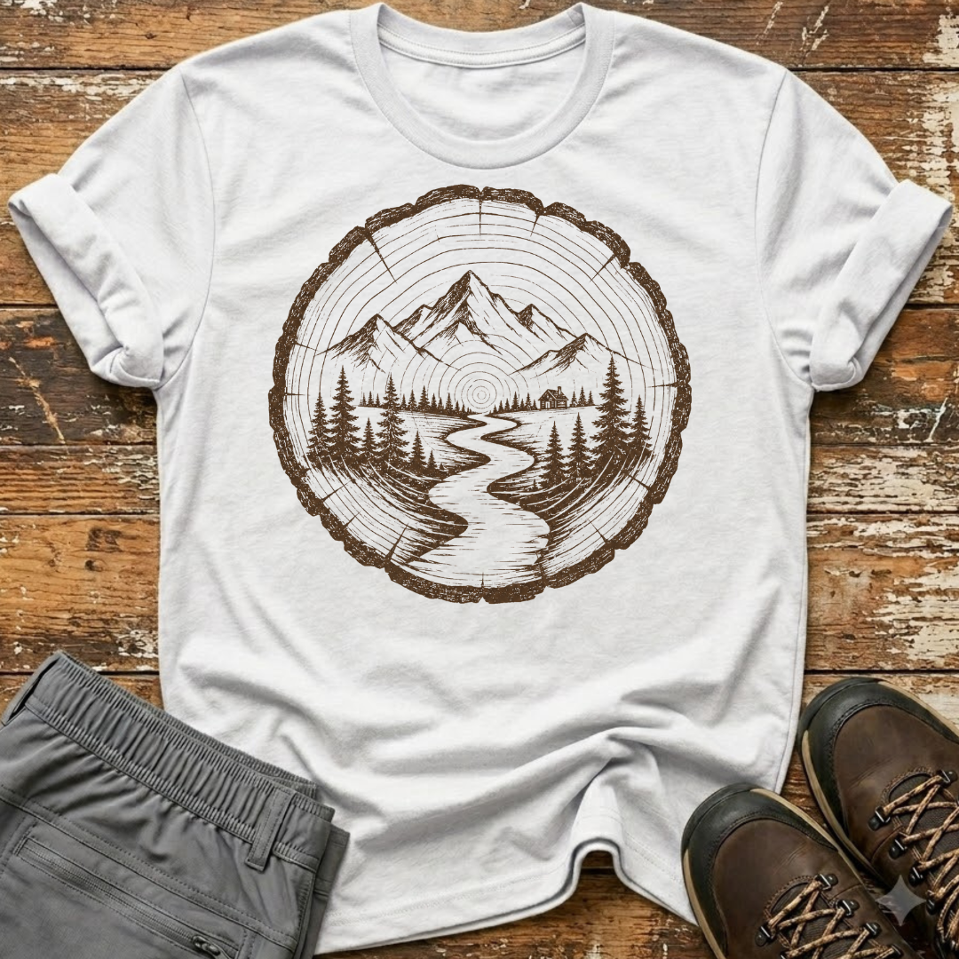 Mountain Woodgrain T-Shirt