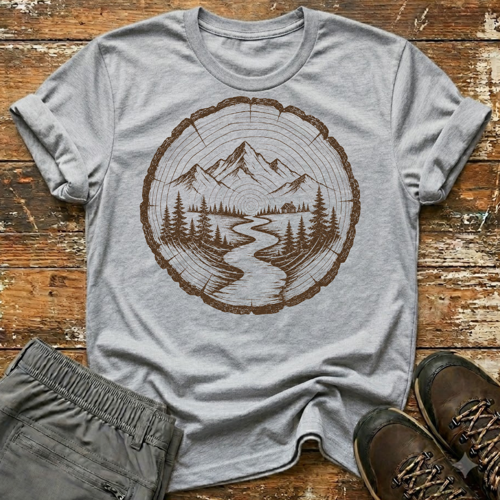 Mountain Woodgrain T-Shirt