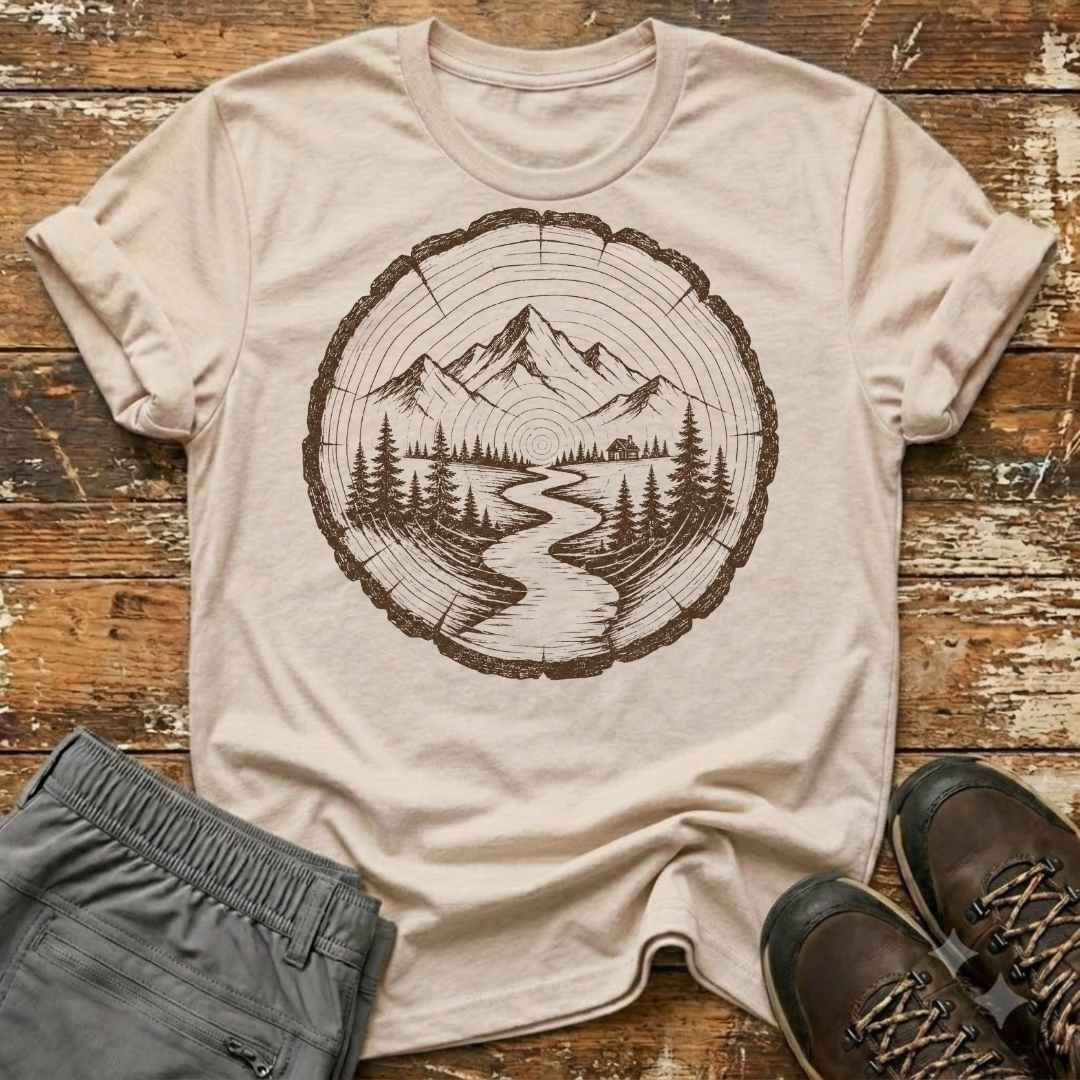 Mountain Woodgrain T-Shirt