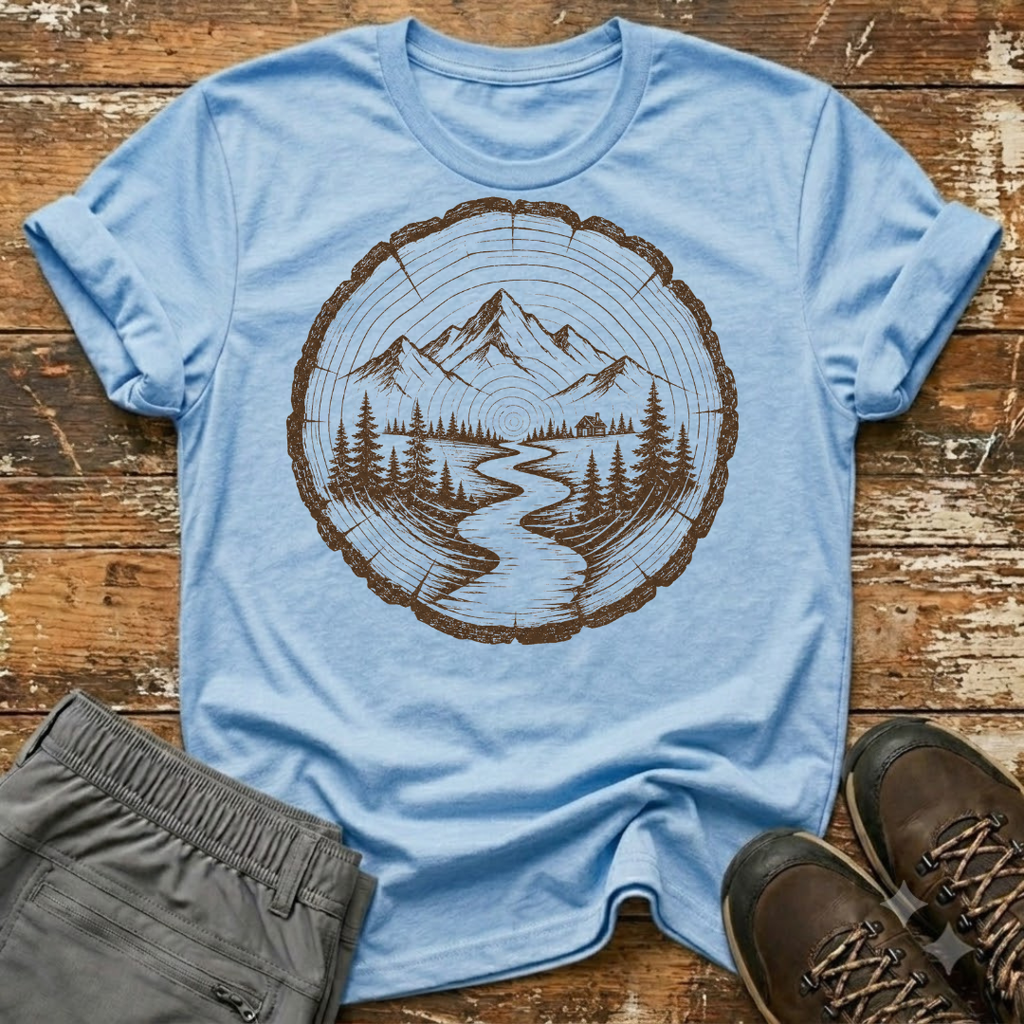 Mountain Woodgrain T-Shirt