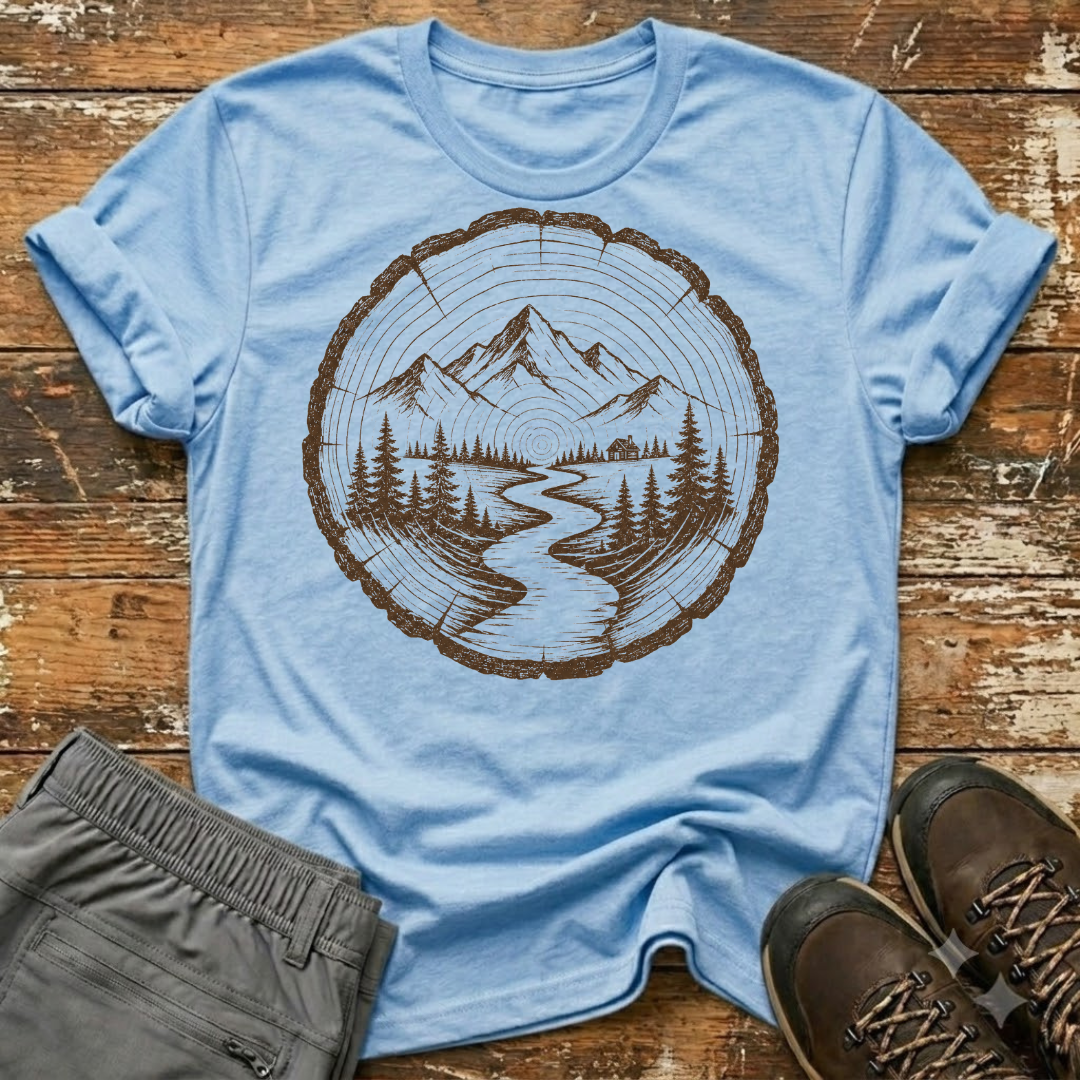Mountain Woodgrain T-Shirt