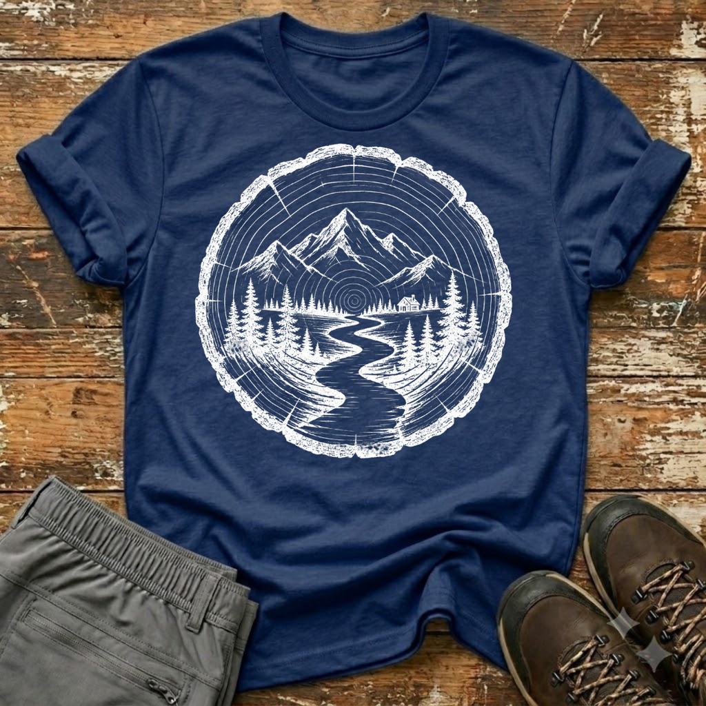 Mountain Woodgrain T-Shirt