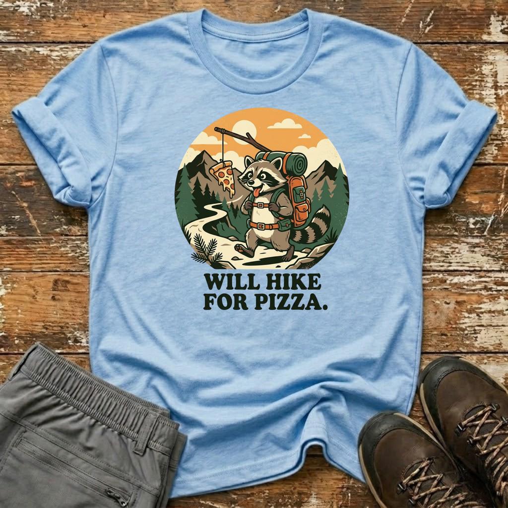 Will Hike For Pizza T-Shirt