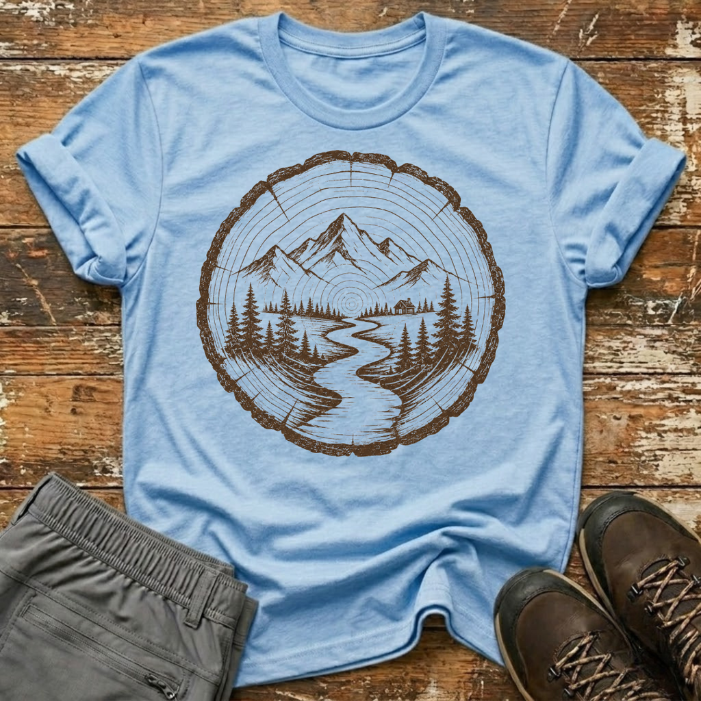 Mountain Woodgrain T-Shirt