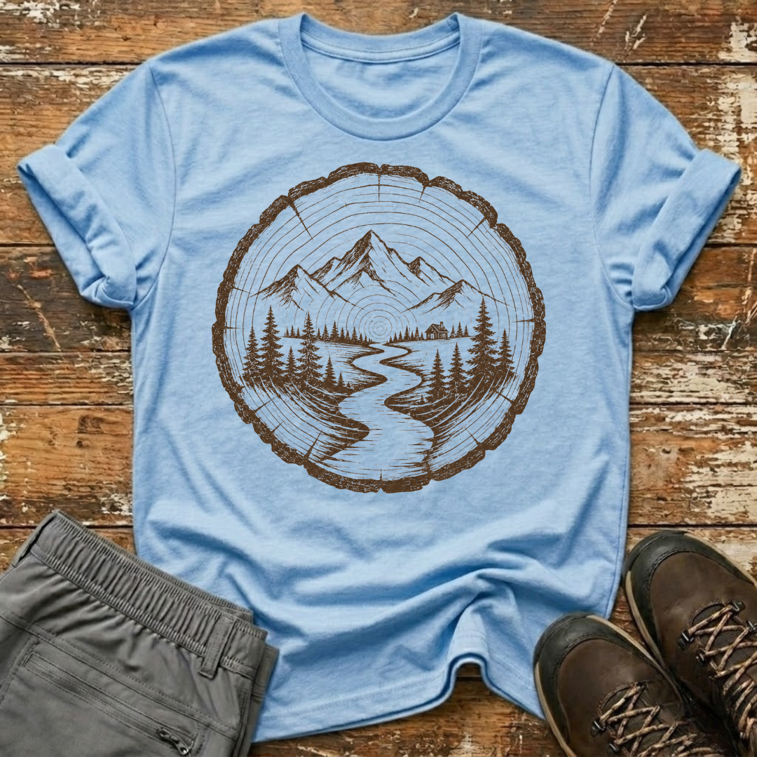 Mountain Woodgrain T-Shirt