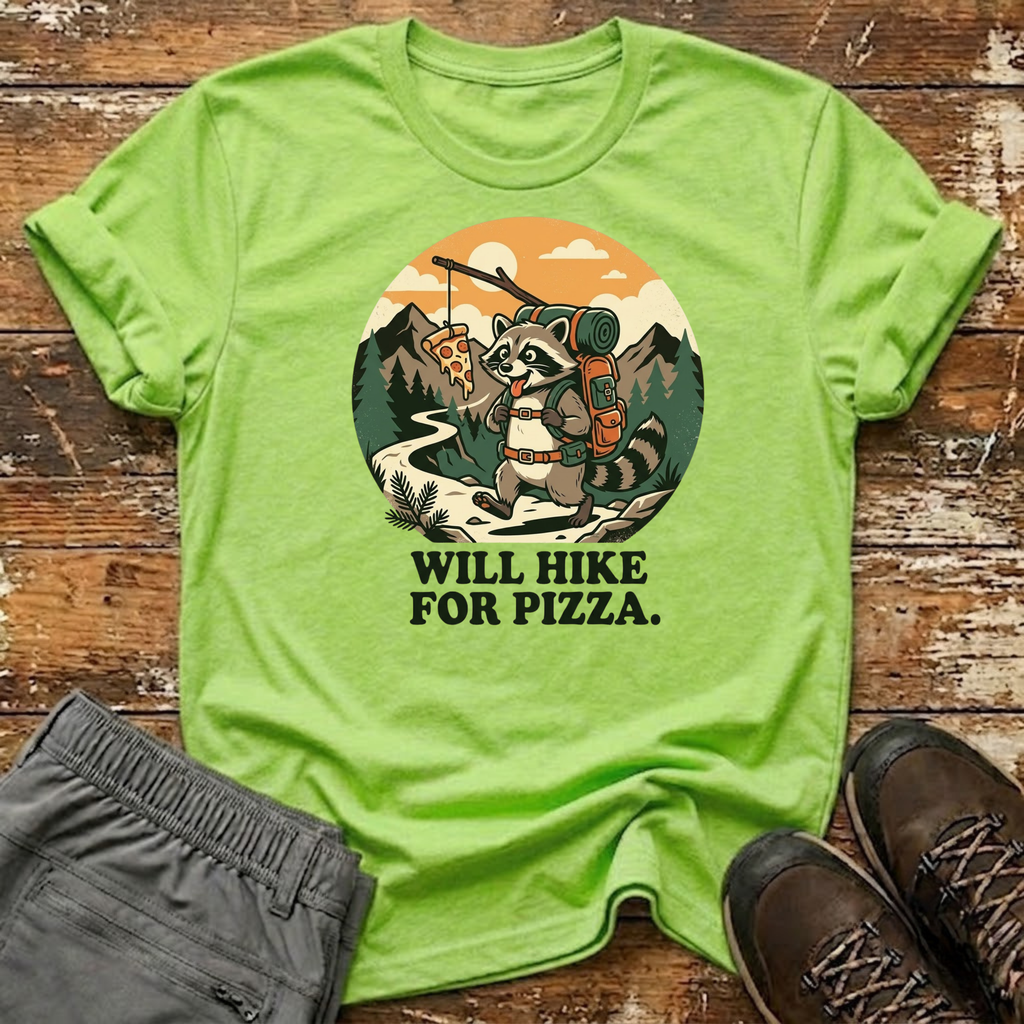Will Hike For Pizza T-Shirt