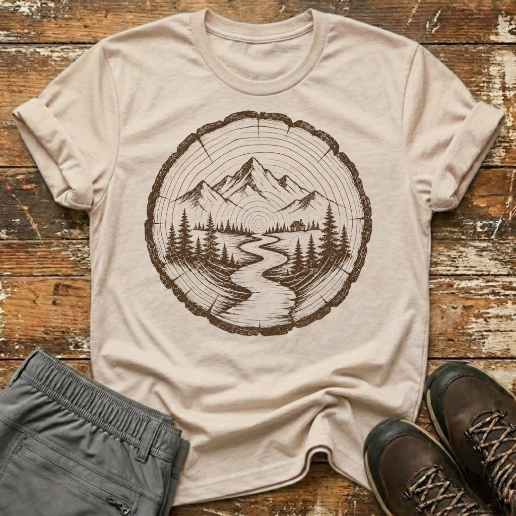 Mountain Woodgrain T-Shirt