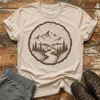 Mountain Woodgrain T-Shirt