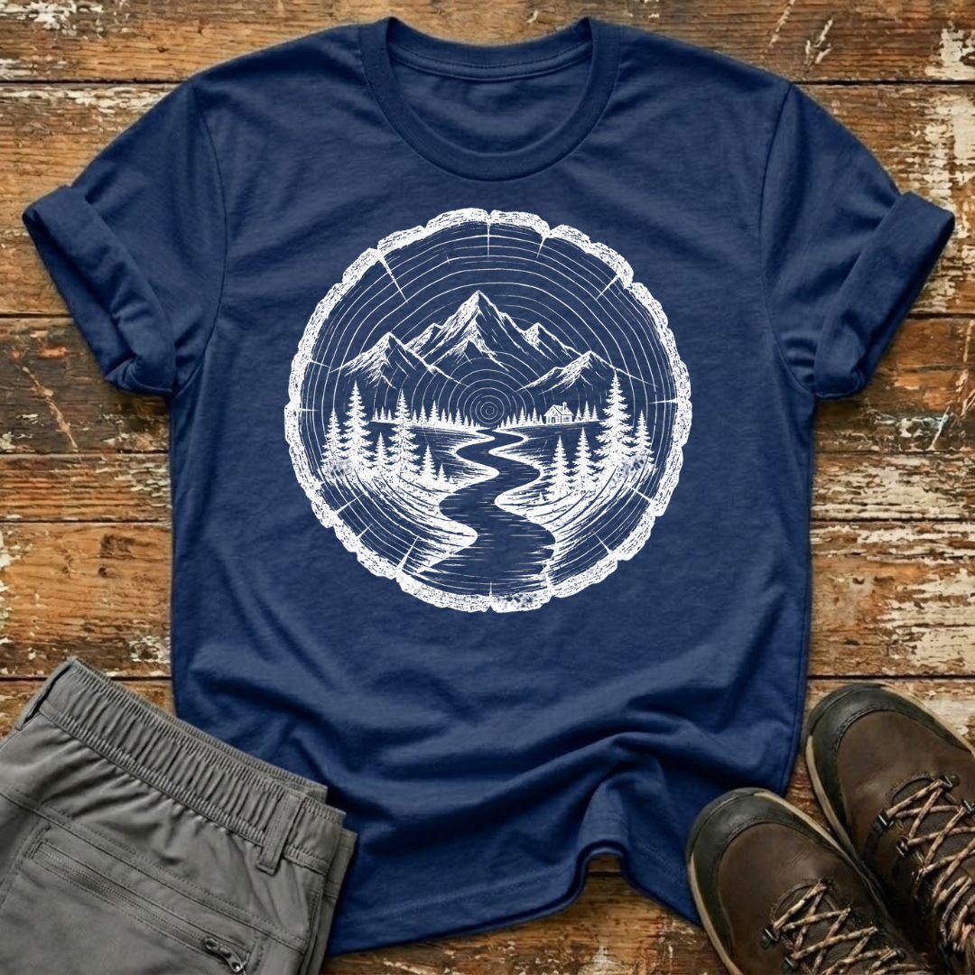 Mountain Woodgrain T-Shirt