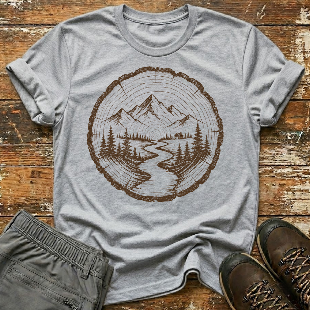 Mountain Woodgrain T-Shirt
