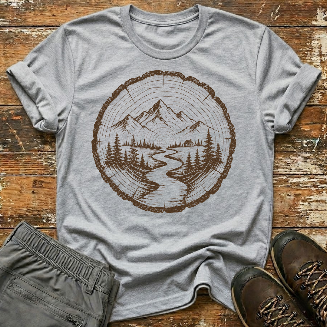 Mountain Woodgrain T-Shirt