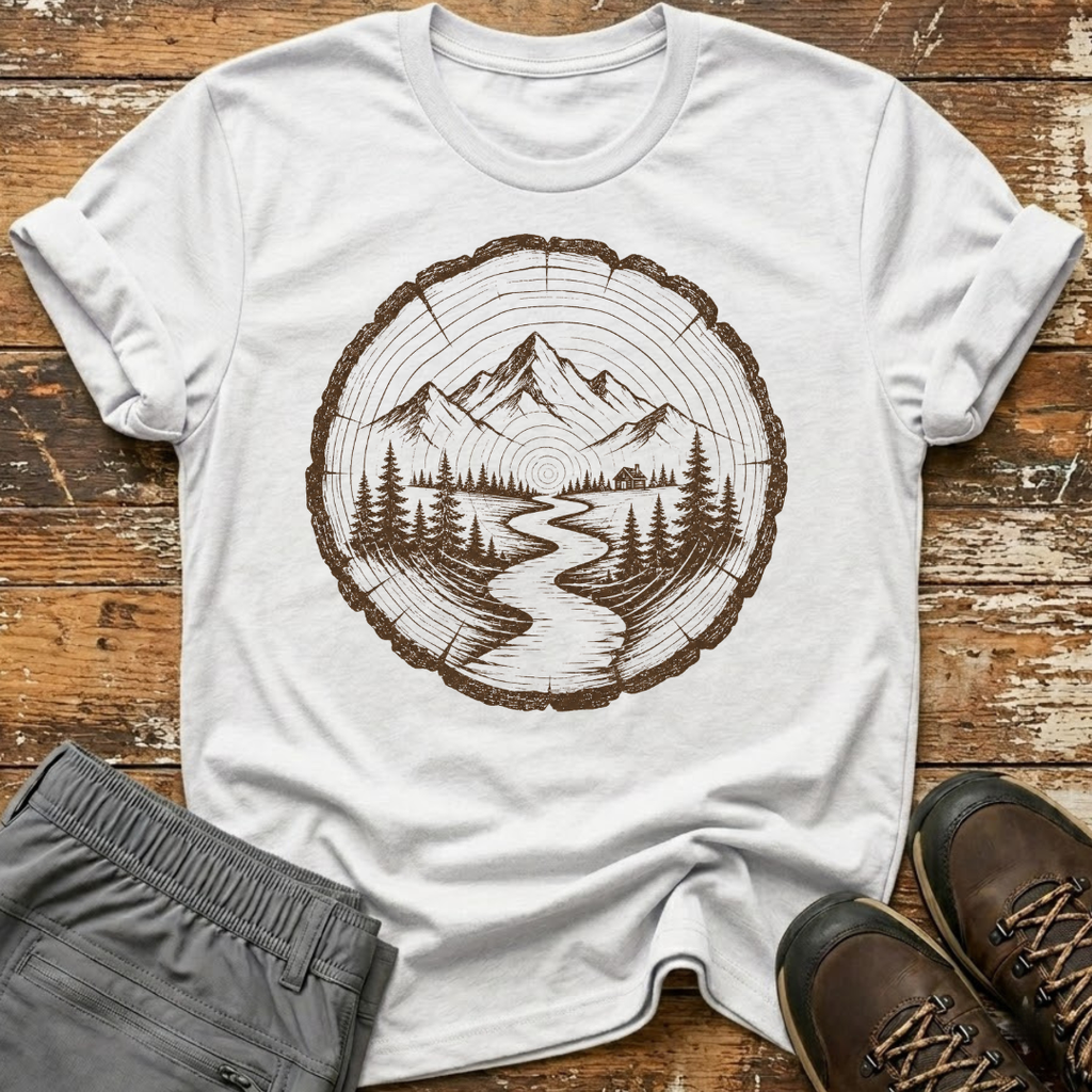Mountain Woodgrain T-Shirt